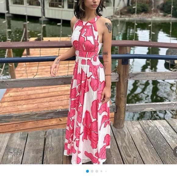 Abel The Label Dresses & Skirts - Abel The Label x Anthropologie Rumi Tie Back Maxi Dress Size Medium